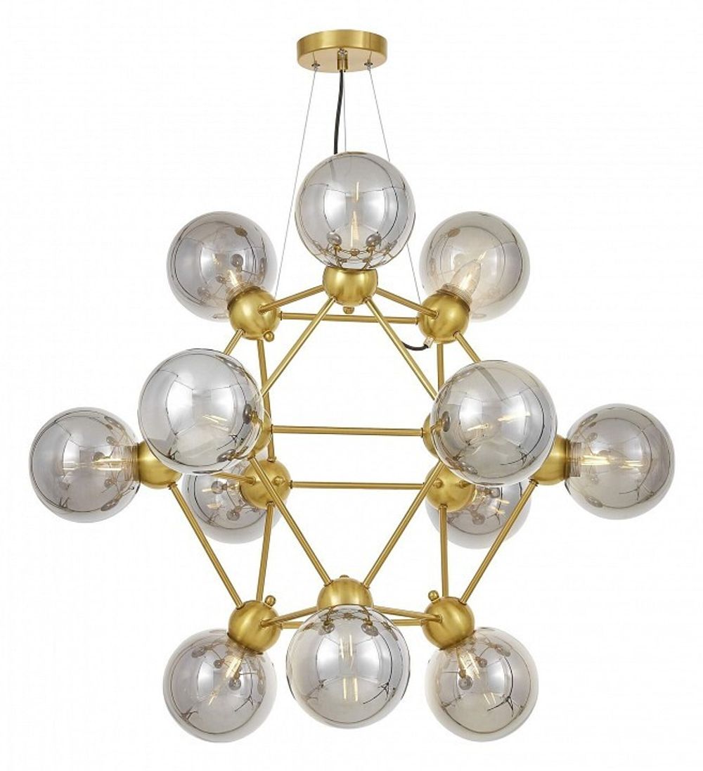 Подвесная люстра LUMINA DECO Zodiak LDP 160N-12 MD+GY