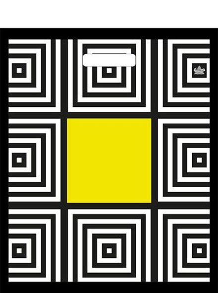 Пакет 45*38см (60мк) с вырубной укрепл. ручкой "Желтый квадрат" Глянец ПВД