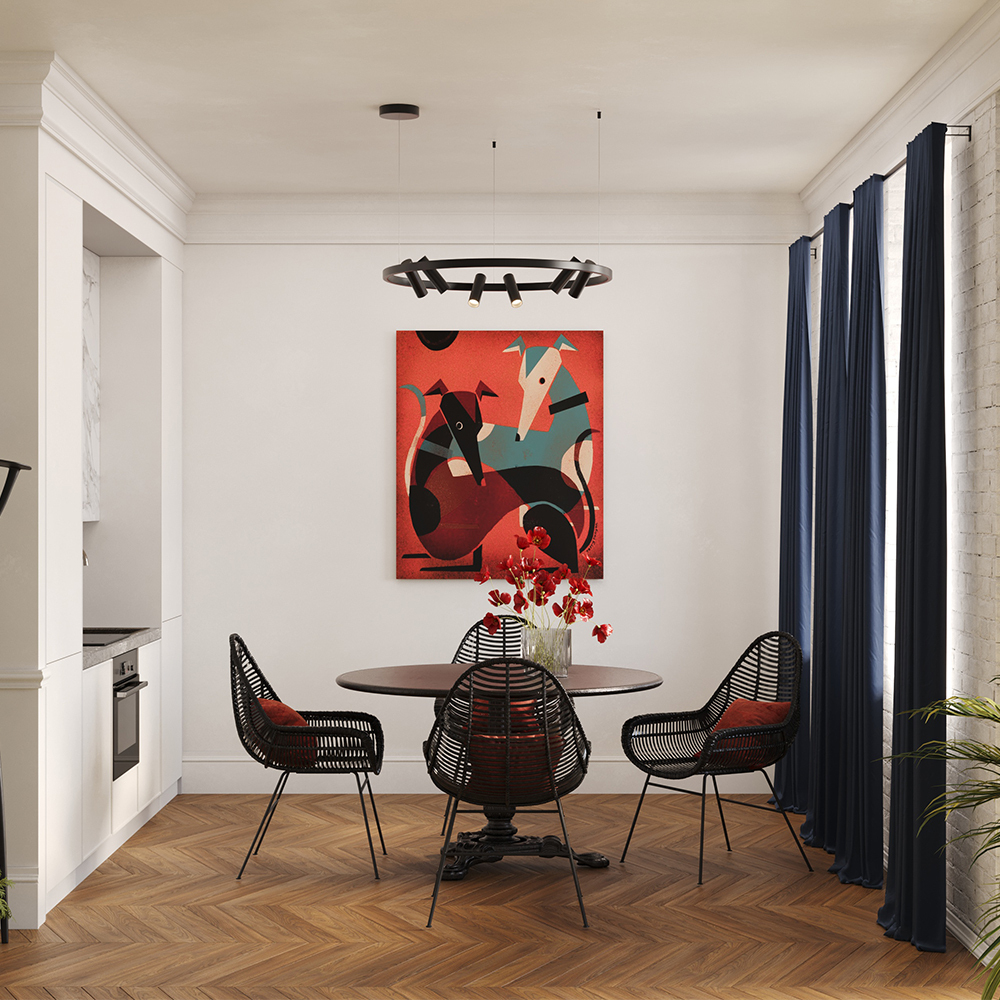 Подвесная светодиодная люстра Maytoni Satellite MOD102PL-L42BK