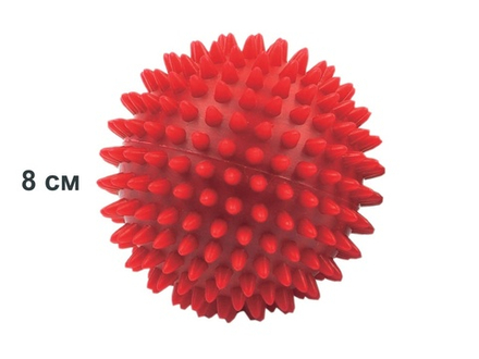 Мяч массажный. Диаметр 8 см. Вес 40 г.  (красный)