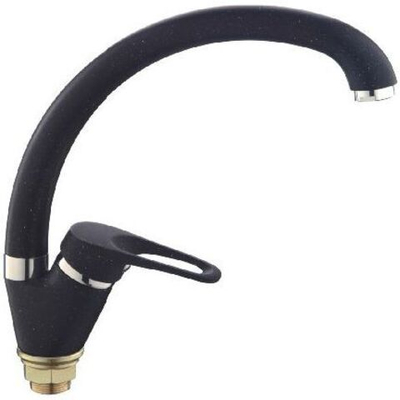 смеситель кухня LEDEME картридж д.40мм с гайкой,черый-матовый L5913F