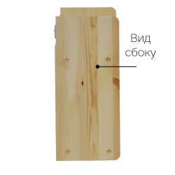 Полка настенная, 60x20x45, Ральф, для ванной и детской, деревянная, настольная, прозрачный лак, Dipriz
