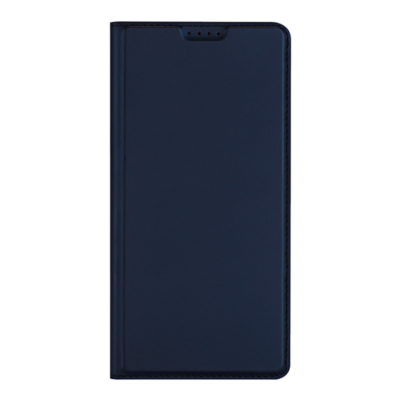Чехол книжка из PU кожи синего цвета от Dux Ducis для Samsung Galaxy S25 FE, серия Skin Pro Series Case