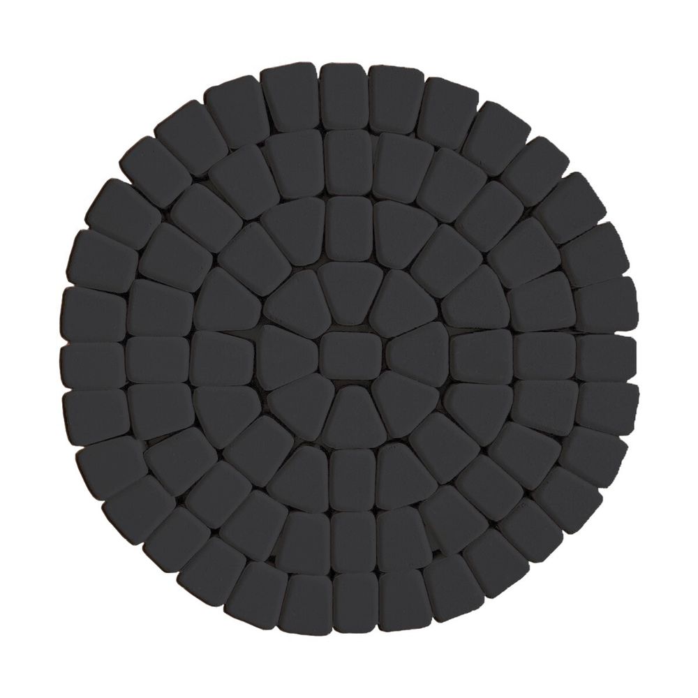 Тротуарная плитка «Веер» черная (круговая)