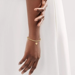 Браслет из жёлтого золота 18k💖Tiffany, Heart tag bracelet.