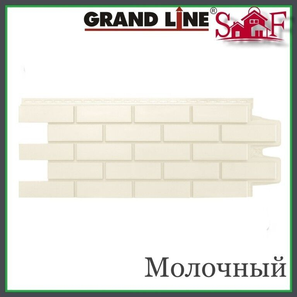 Фасадная панель Grand Line "Клинкерный кирпич Стандарт" Молочная 0,39 м2