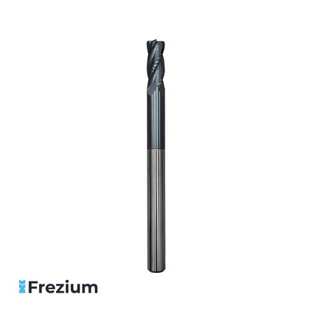 Концевая радиусная фреза твердосплавная по металлу (8x8x20x100 Z4 R0.5)