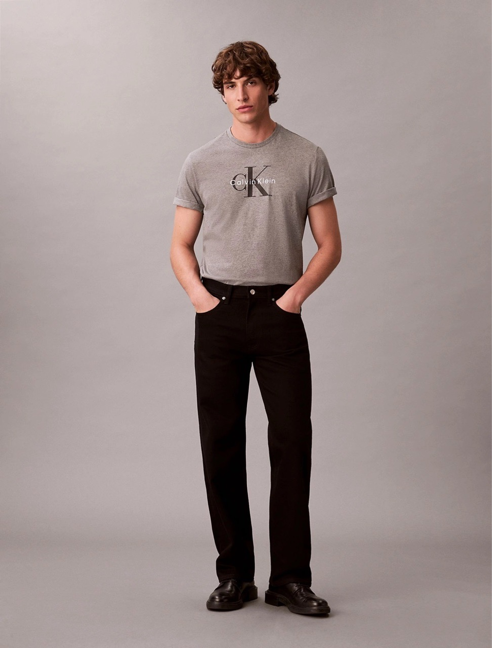 Футболка Calvin Klein Monologo Tee Medium Grey Heather
