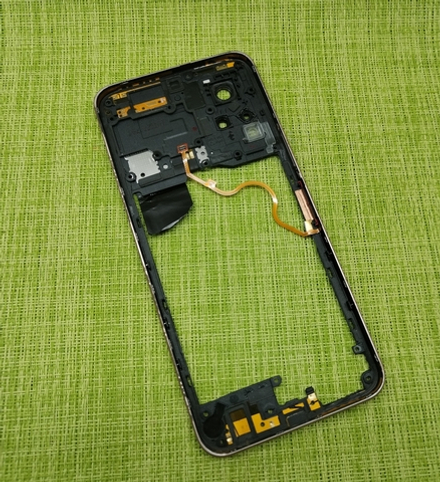 Infinix Note 12 NFC (X663D) (G88) - Средняя часть корпуса + кнопки громкости + стекло камеры + шлейф сканер отпечатка пальцев (ORIG-SP)