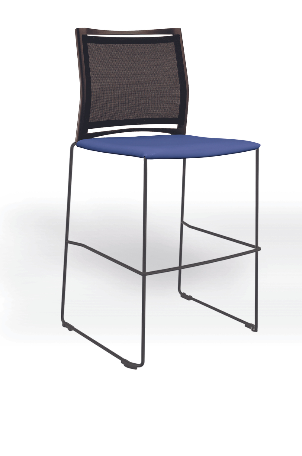 Web стул на полозьях кухонный/барный со спинкой-сеткой