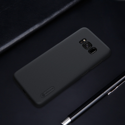 Тонкий жесткий чехол черного цвета от Nillkin для Samsung Galaxy S8 Плюс, серия Super Frosted Shield