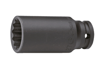 Ударная длинная головка 1/2" 24мм. 12 граней 84302M24