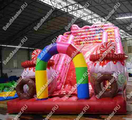 Надувная горка "Карамельная", 8*4*6 м