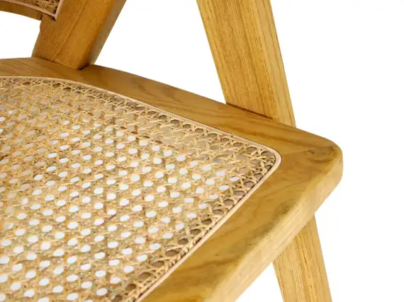 Стул Teve, массив вяза, ротанг