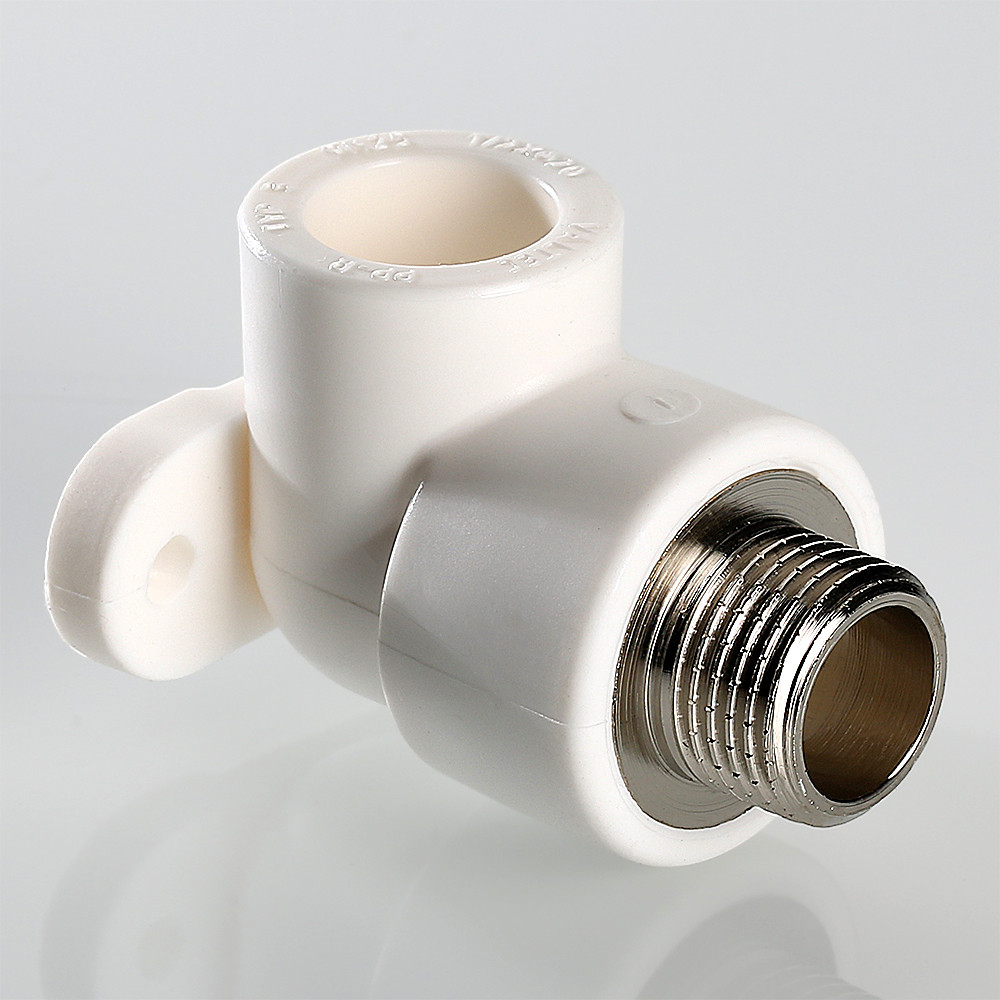 Настенное колено с М.Р.Н. 20х1/2" VALTEC белое