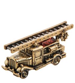 AM-3016 Фигурка «Машина Пожарная» (латунь, янтарь)