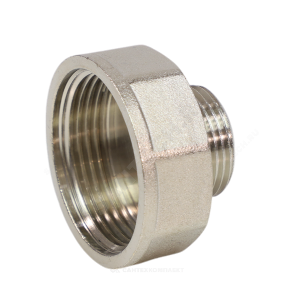 Переход латунь никель Ду 15х8 (1/2"х1/4") ВР/НР VALFEX VF.592.N.012.014