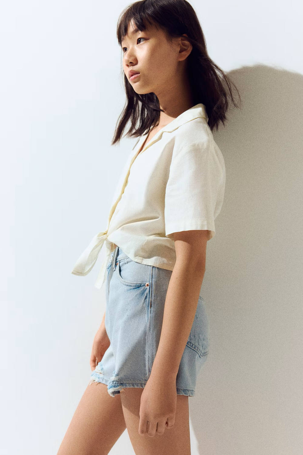 H&M Джинсовые шорты, светло-синий