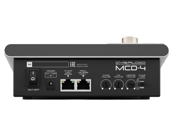 CVGAUDIO MCD-4 - настольная удаленная микрофонная консоль на 4 зоны вещания