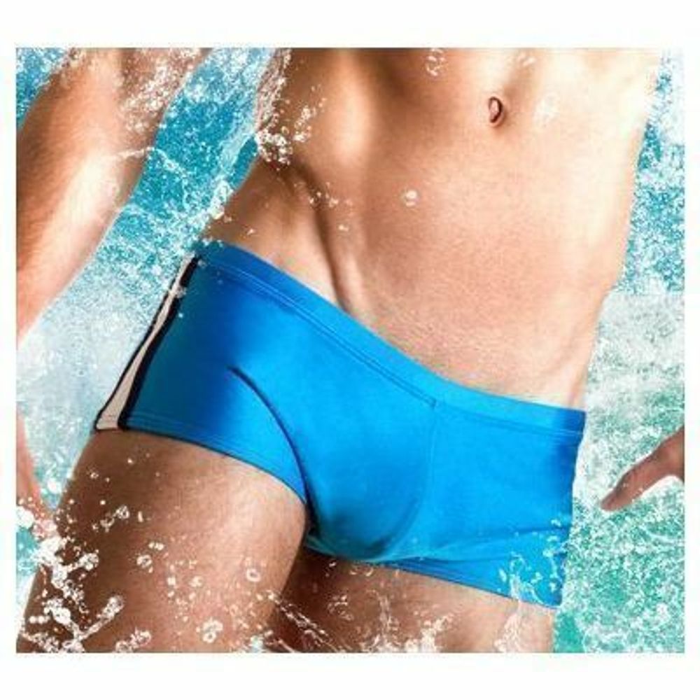 Мужские плавки хипсы голубые Aussiebum Squad Blue