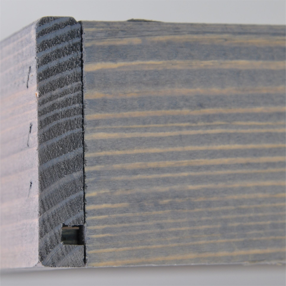 Набор деревянных подносов 38х28 см в стиле рустик (состаренный), 2 шт, столики для завтрака в постель Флоутард, для кухни, серый