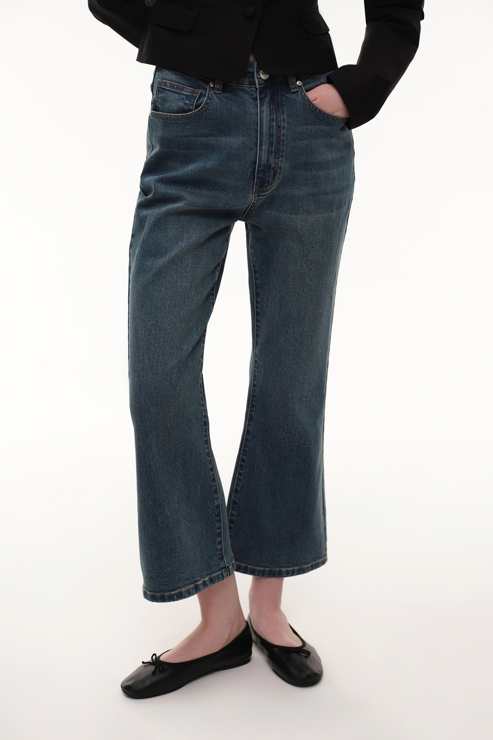 Джинсы укороченные (Brigitte), синие