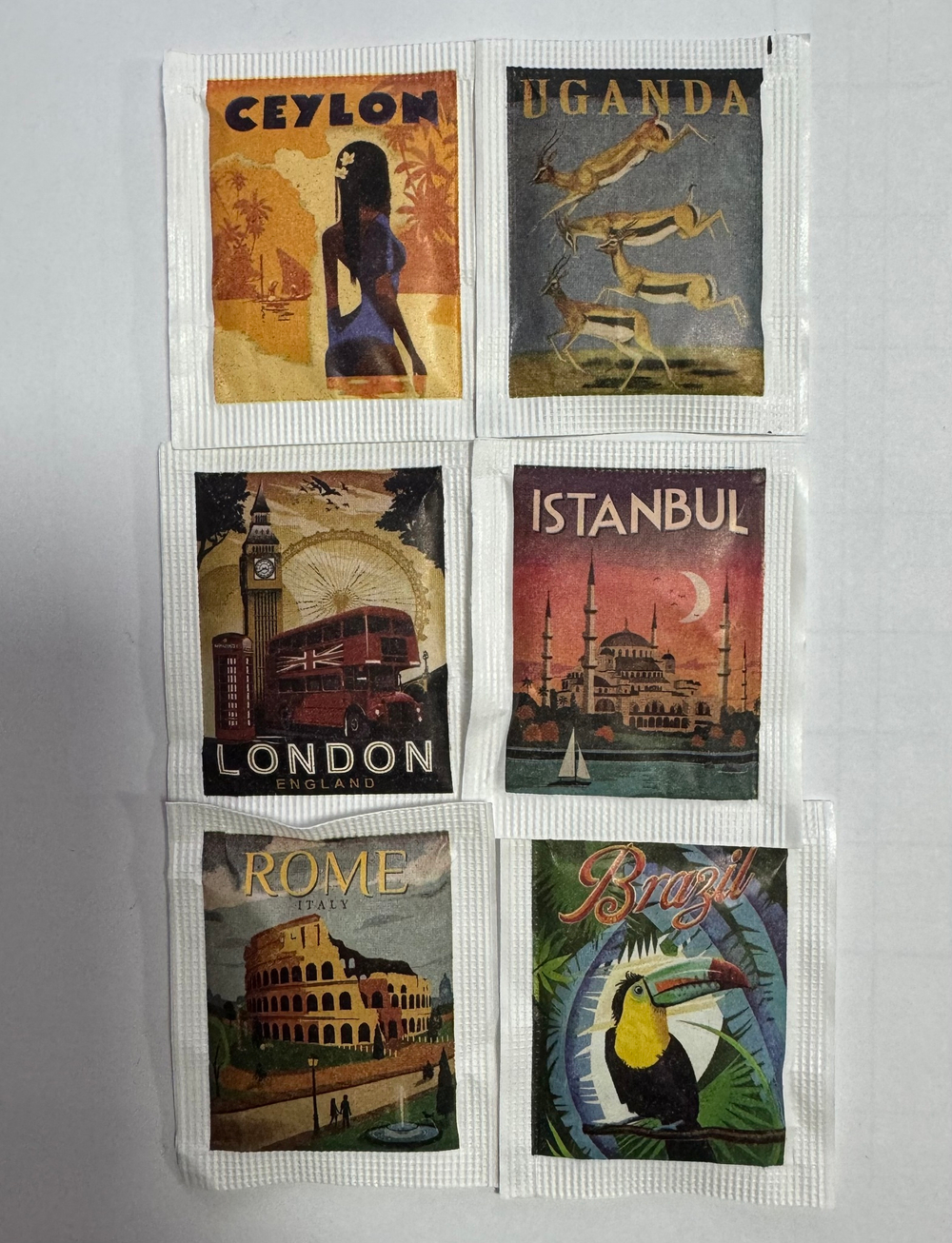 Сахар порционный пакетик 4г «Страны мира» 50 шт/4 гр/200 гр