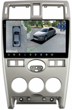 Магнитола для Lada Priora 2007-2013 (рамка серебро) - FarCar BX3112M-360 монитор 9.5" 2K QLED на Android 13, 6Гб+128Гб, CarPlay, 4G SIM-слот, 4 камеры в комплекте