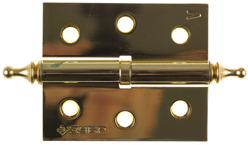 37605-075-1L Петля дверная разъемная, 1 подшипник, цвет латунь (PB), левая, с крепежом, 75х63х2,5мм, 2 шт
