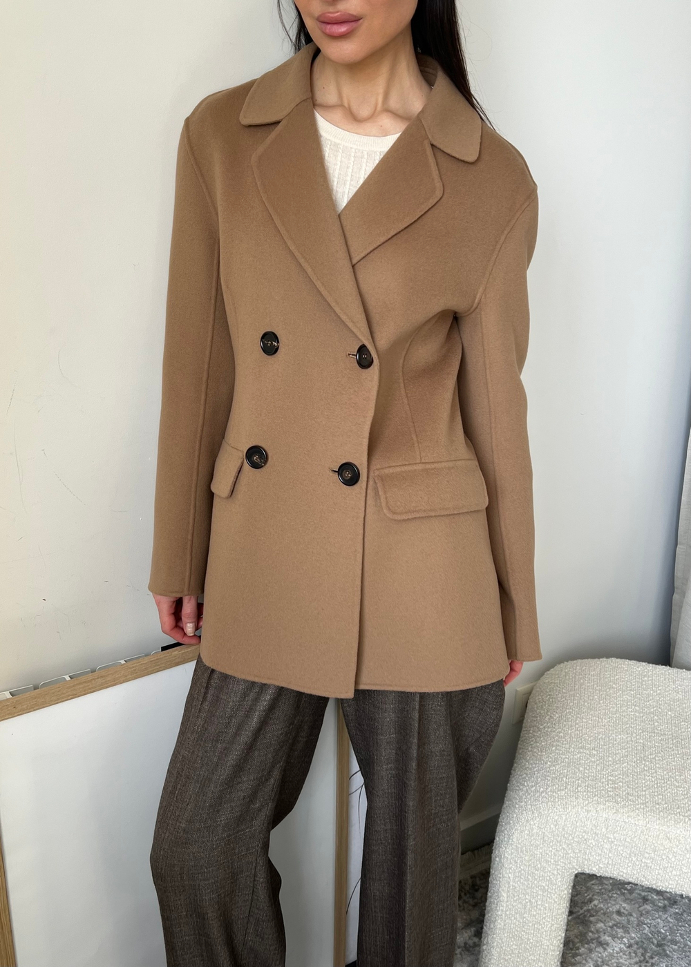 Шерстяное полупальто 'S Max Mara, M оригинал
