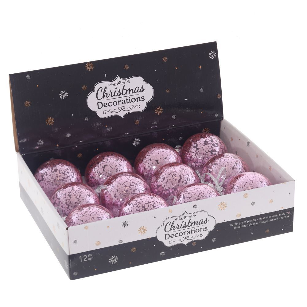 GAEM Набор из 12шт Украшение новогоднее "Шар", D 8 см, L35 W27 H8,5 см