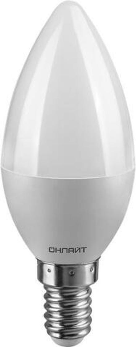 Лампа светодиодная 71 629 OLL-C37-6-230-4K-E14-FR 6Вт свеча 4000К нейтр. бел. E14 470лм 176-264В ОНЛАЙТ 71629