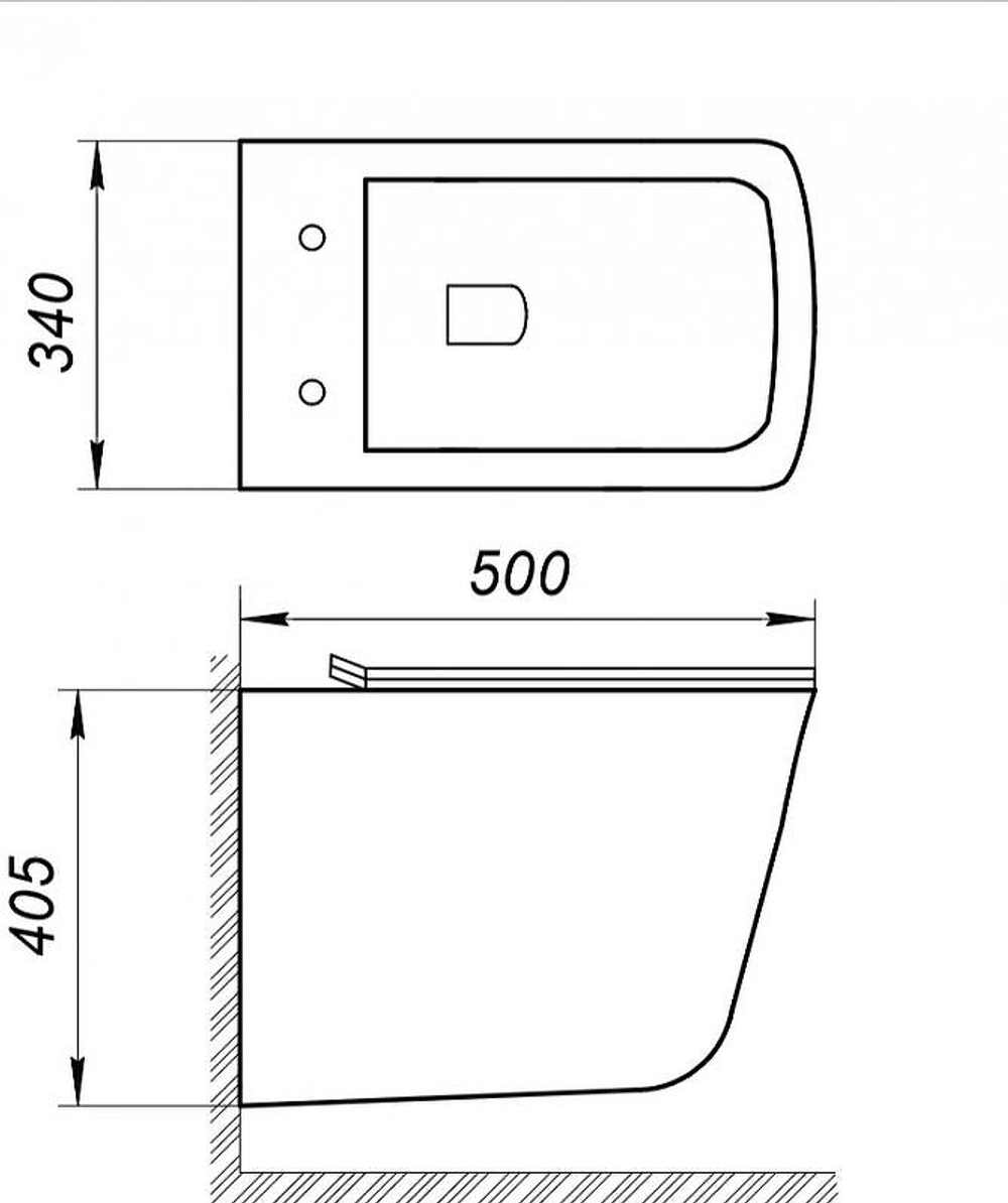 Унитаз BelBagno Marmi BB052CHR подвесной без сиденья
