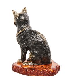 Народные промыслы AM-1045 Фигурка «Кот Шеба» (латунь, янтарь)