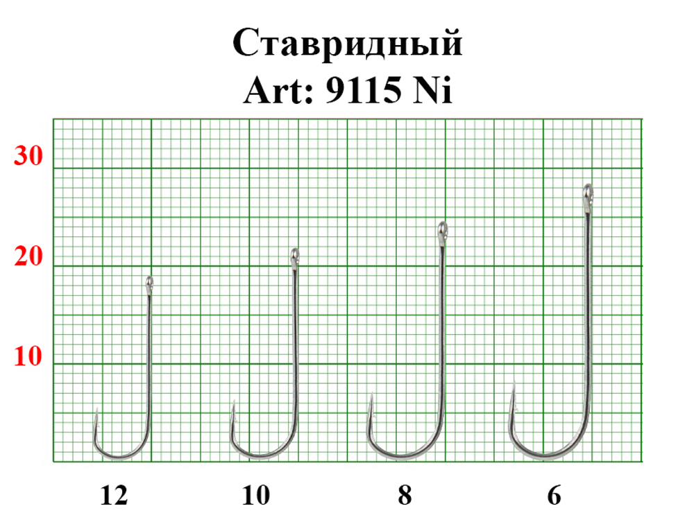 Крючок Ставридный с ушком Fish Season 9115 (покрытие Ni)