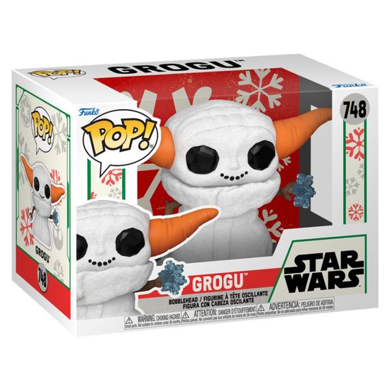 Фигурка Funko POP! Bobble Star Wars Holiday Grogu Snowman (748) 80011 / Фигурка Фанко ПОП! по мотивам вселенной "Звёздные войны", Грогу