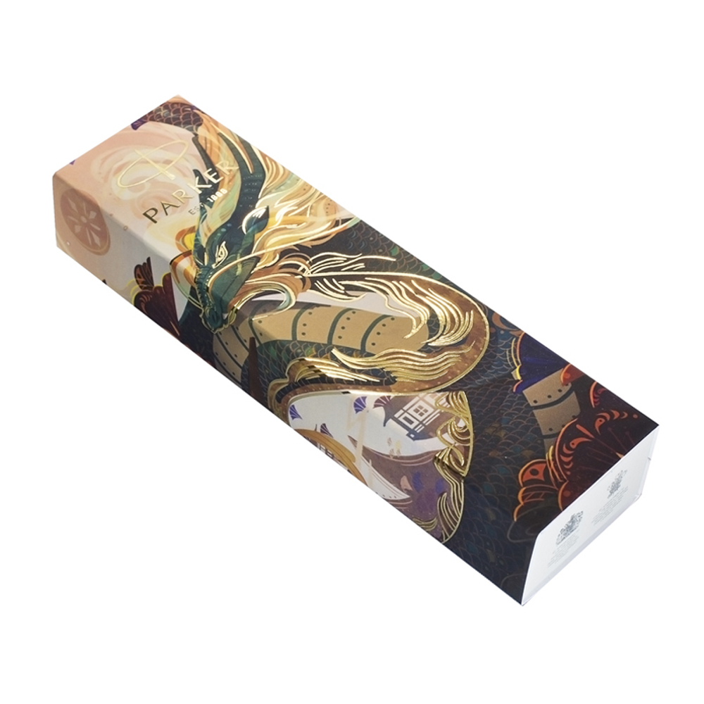 Шариковая ручка Parker Jotter Dragon Special Edition, цвет: St. Steel СT, стержень: Mblue в подарочной коробке