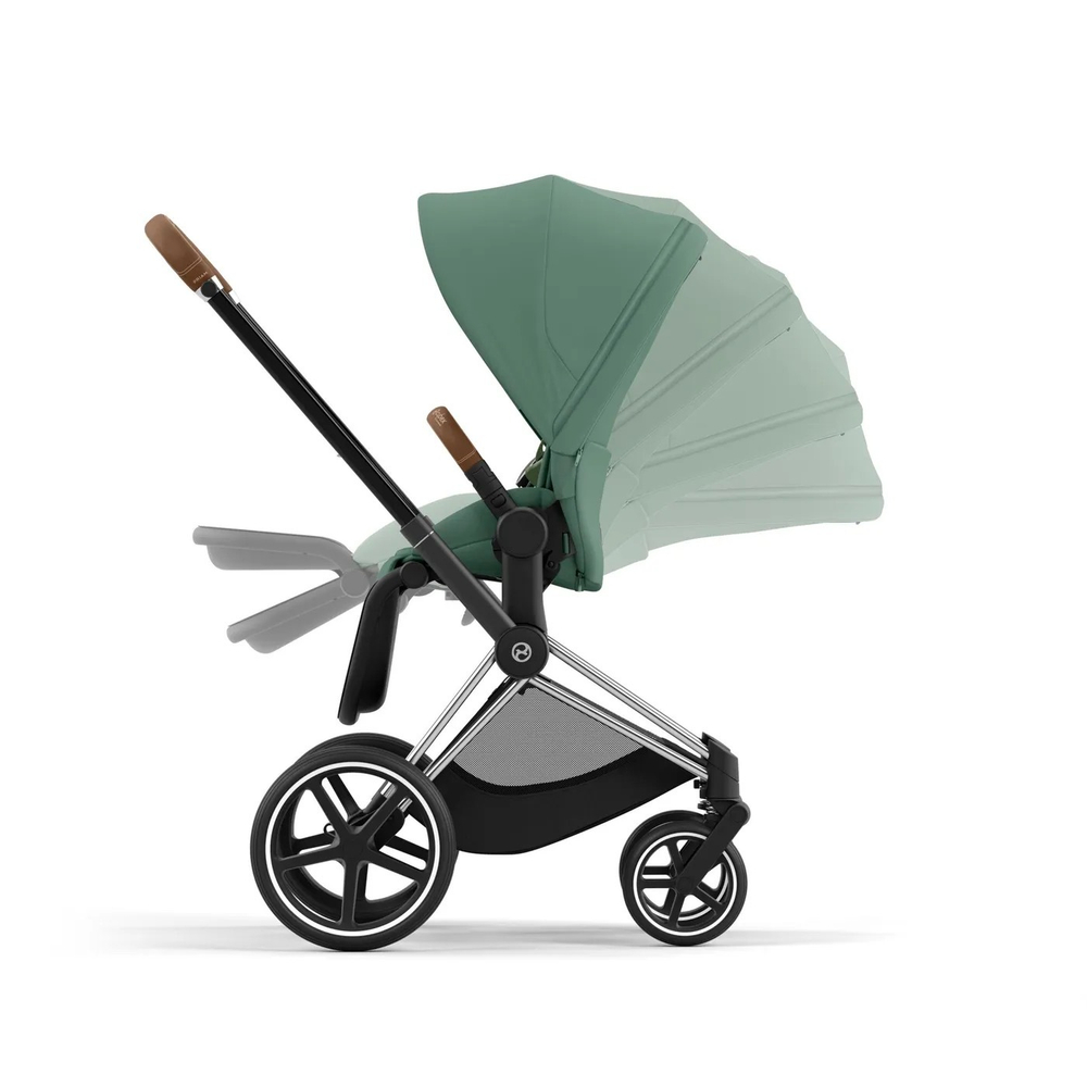 Коляска Cybex Priam IV 2 в 1 цвет Leaf Green на шасси Chrome Brown