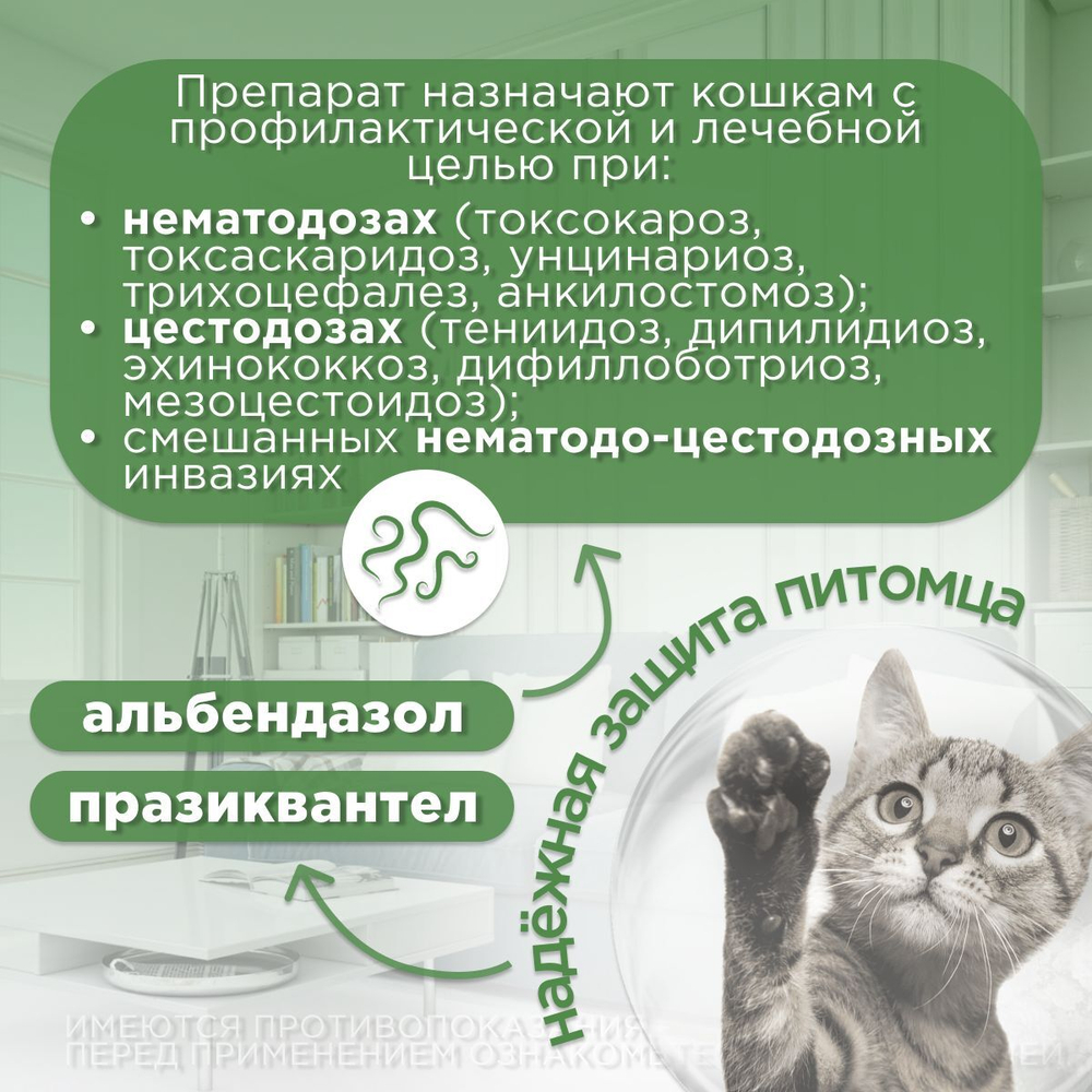 Суспензия для лечения и профилактики глистов АВЗ Фебтал-комбо для котят, 7 мл
