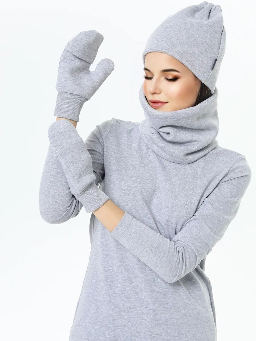 Рукавички-трансформеры из футера с начесом