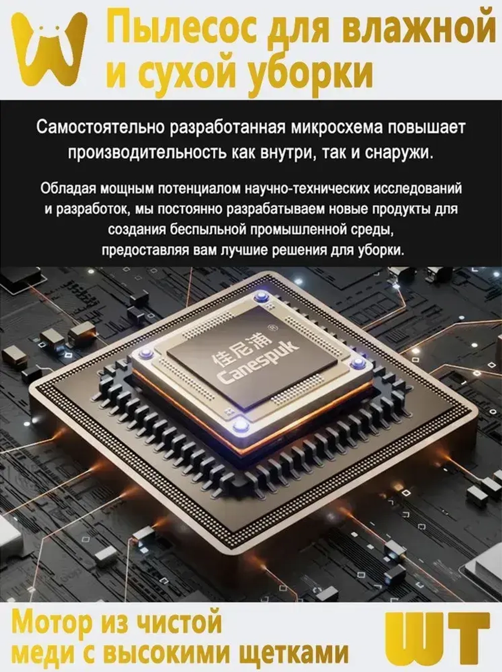 CANESPUK Строительный пылесос 40 л, 3300 Вт