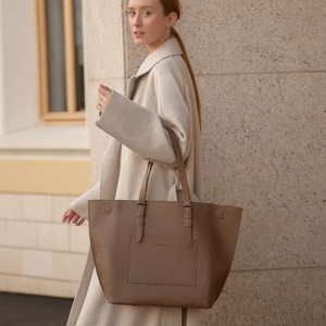 Сумка Shopper Vintage из кожи теленка, цвета кофе