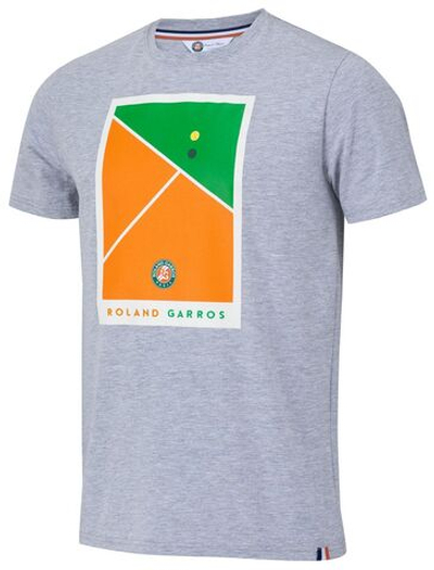Футболка мужская теннисная Roland Garros Tee Shirt Court - gris chine