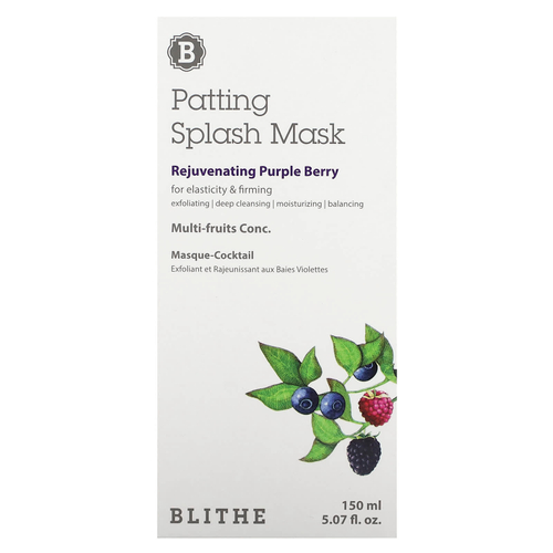 Blithe, Patting Splash Beauty Mask, омолаживающая фиолетовая ягода, 150 мл (5,07 жидк. унц.)