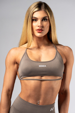 Топ-бра Open-Back Sports Bra POWER 890 LIGHT BROWN ASH