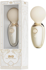 Бежевый мини-вибратор с функцией нагрева Ava