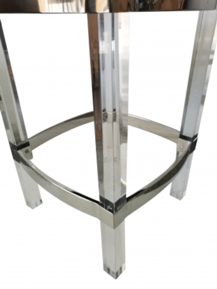 Табурет барный Ist Casa Найс, 40х40х61 см, белый, хром