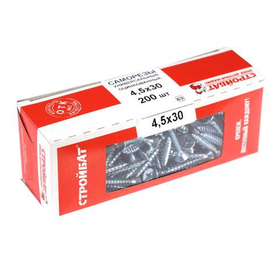 Саморезы универсальные 4,5x30 (белый цинк 200 шт)