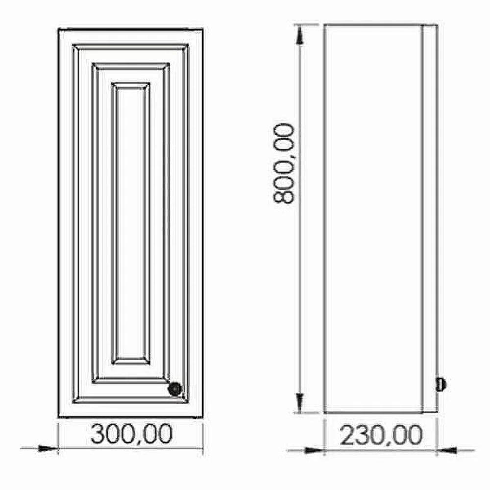Шкаф Creavit Kayra KY1030.01.MBY белый матовый