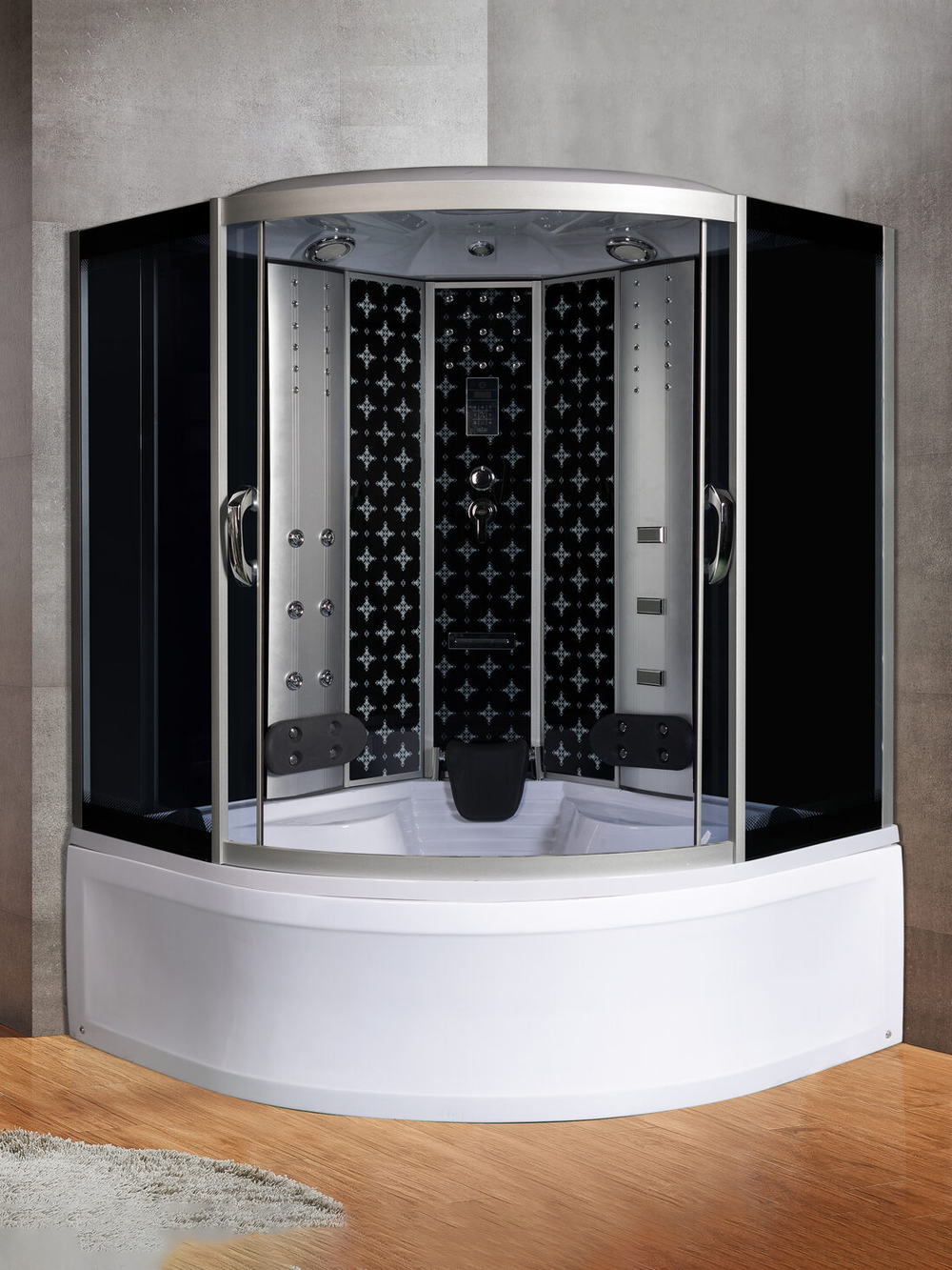 Душевая кабина RIVER TEMZA 155/155/55 ТН 150х150х220 10000000742 Универсальная Четверть круга